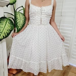 Vintage 70’s Gunne Sax Jessica San Francisco Prairie BOHO CORSET Dress Size 11